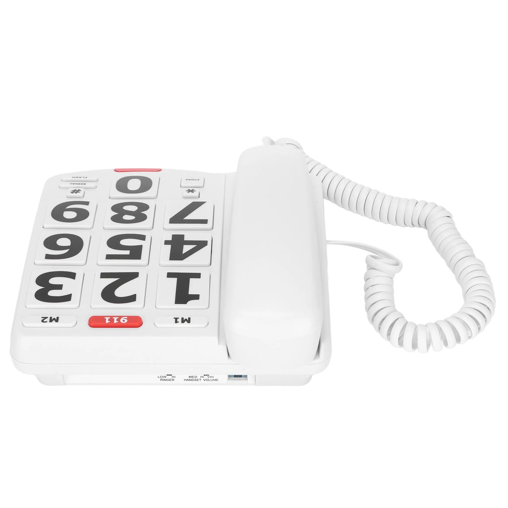 Big Button Phone Wired Landline Easy Read Buttons Loud Ringtones