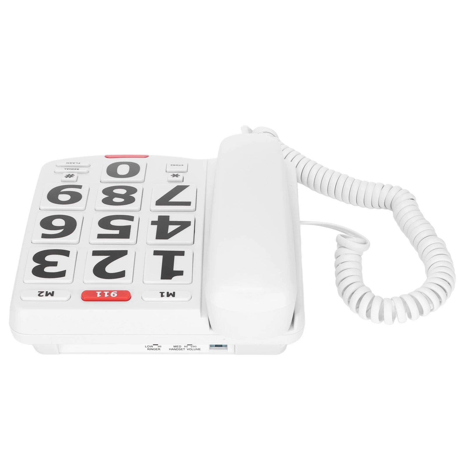 Big Button Phone Wired Landline Easy Read Buttons Loud Ringtones