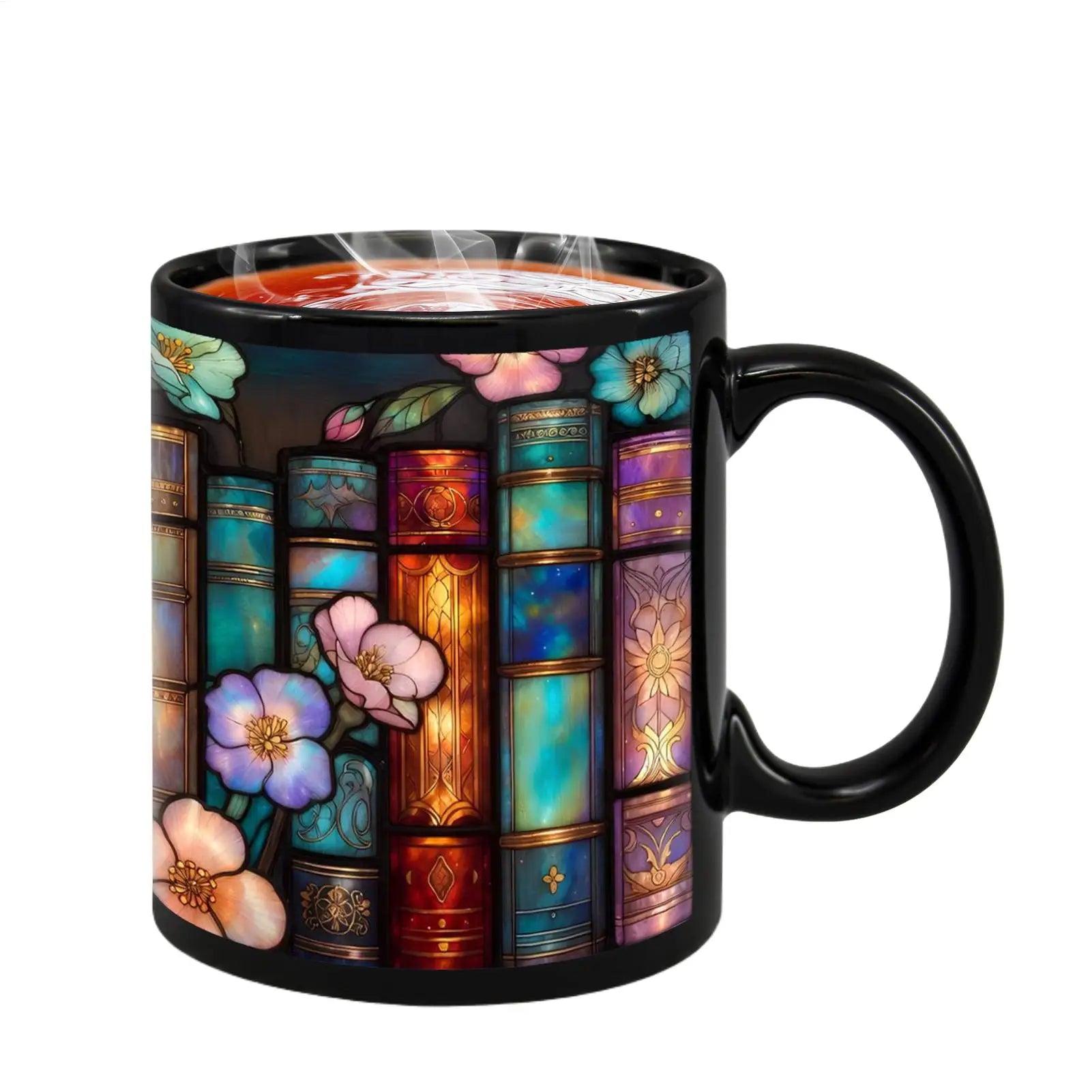 Bookshelf Mug Ceramic Coffee Cup Novelty Tea Handle Reader Drinkware
