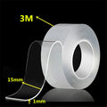 1-5m Nano Double Sided Tape Transparent Nano Tape No Trace Reusable Waterproof Adhesive Tape Cleanable Kitchen Bathroom Supplies Zpaxo 15mmx3M