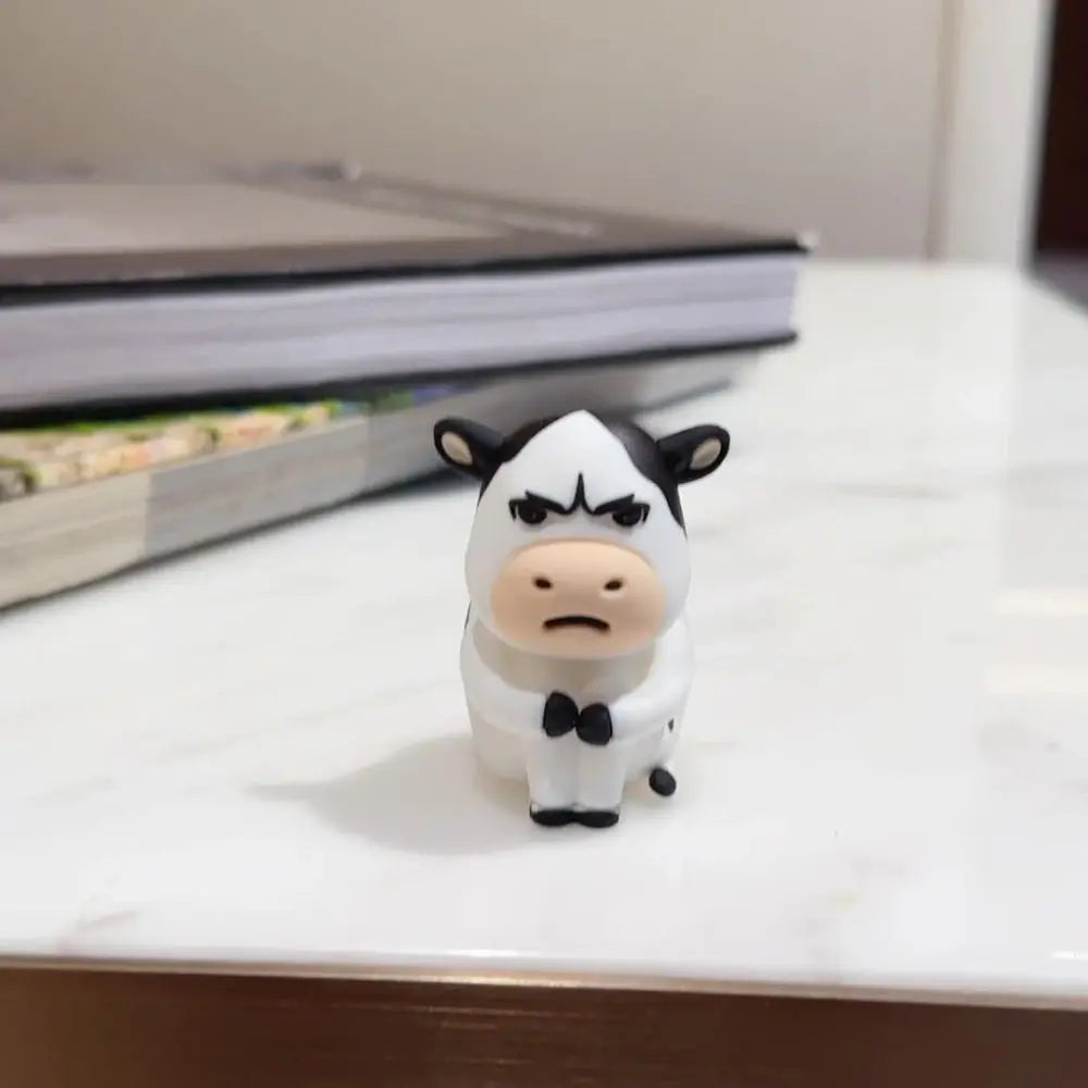 Cute Grass Cow Figure Aggrieved Decompression Car Ornament Ugly-cute Zpaxo