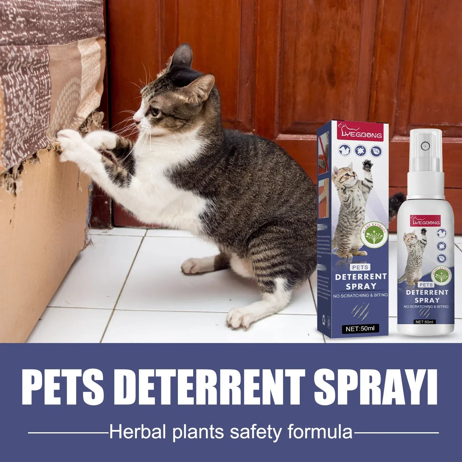 50ml Cat Scratch Deterrent Spray – Natural Citrus Formula