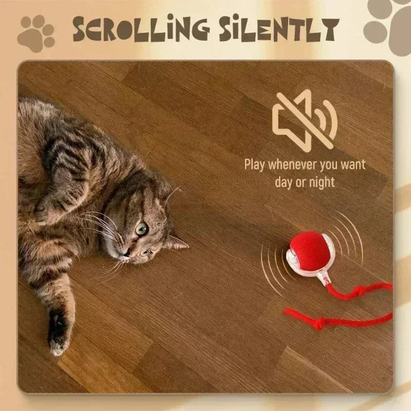 Cat Toys Interactive Ball Cat Accessories Interactive Cat Ball Kitten CatBall Toys Electronic Automatic Rolling Magic Ball Zpaxo