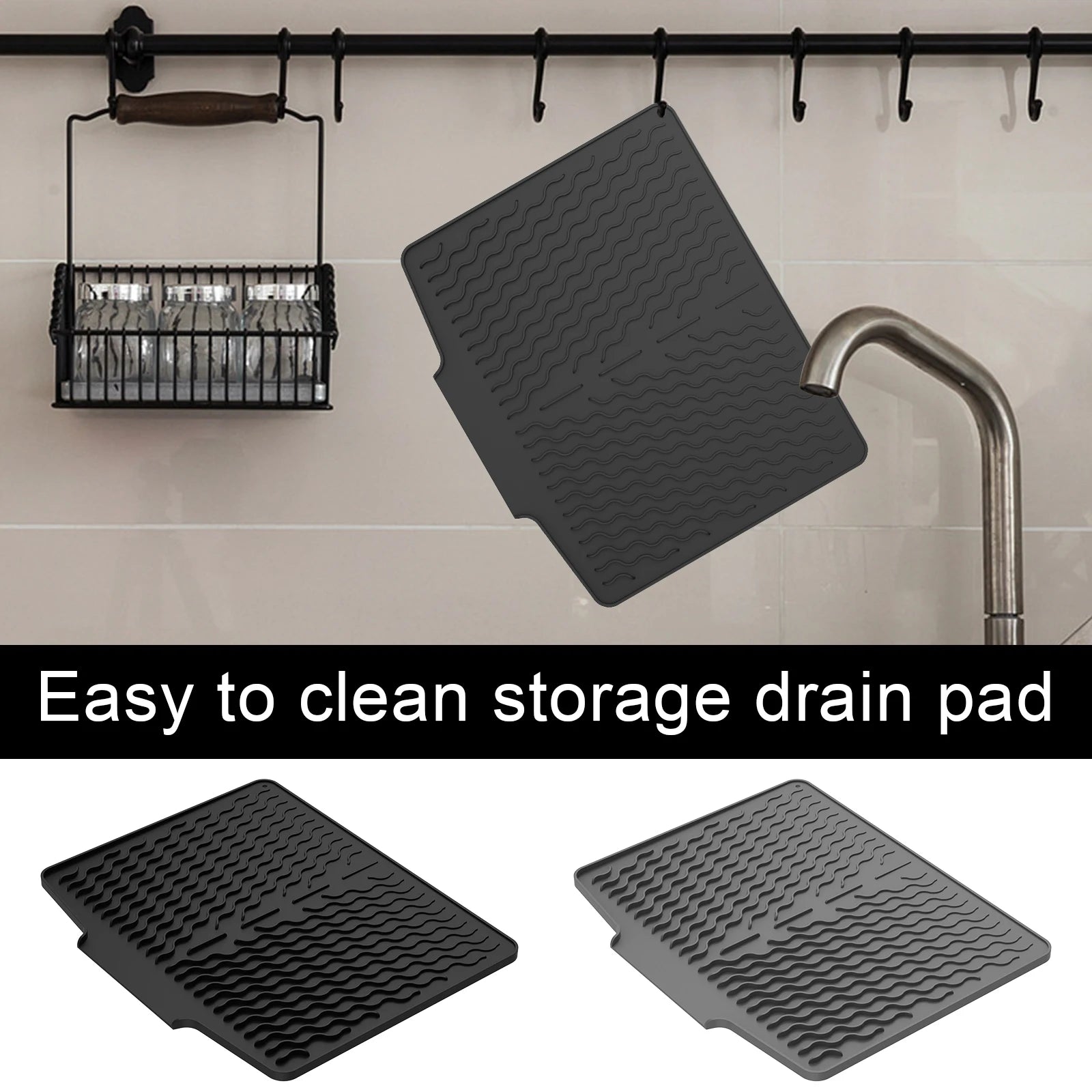 Silicone Dish Drying Mat Heat Resistant Silicone Drying Mat Reusable Nonslip Dish Drying Pad for Countertop Dishes Utensils 2025 Zpaxo