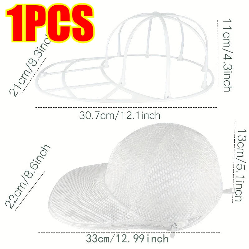 1/2Pcs set Hat washing set, baseball duckbill cap, washing and sun drying integrated, non deformed machine wash protective rack Zpaxo 1PCS-White