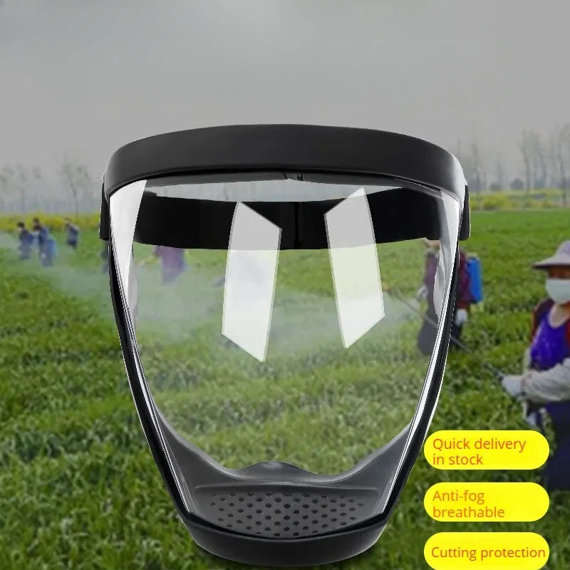 Full Face Shield Antifog Protection Cover Transparency Protective Mask With Filters For Motorcycle Cycling Dusting Mask Kitchen Zpaxo