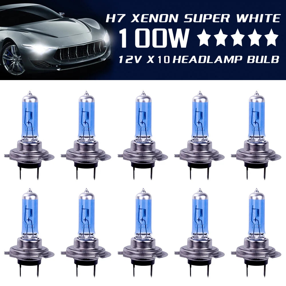 Car Fog Light H7 Halogen Bulbs Led Bulbs Car Accessories 100W Super Bright Car Headlight Bulbs Auto Parking Lamp Xenon Headlamp Zpaxo
