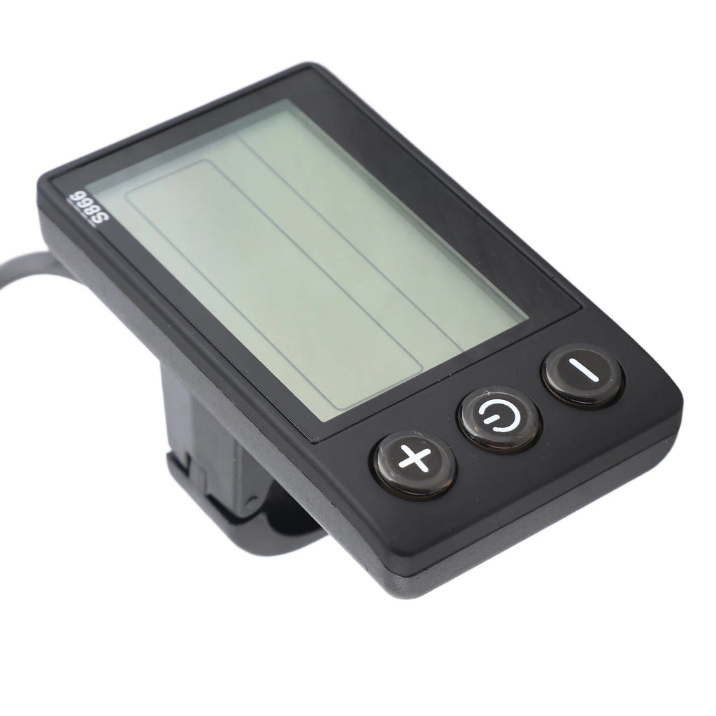 S866 Electric Bike LCD Display Electric Bike LCD Display Panel Large Screen ABS Lightweight for 22.2mm/0.9in Handlebar Zpaxo