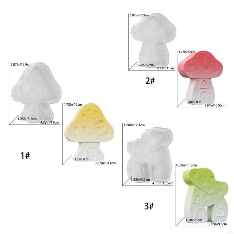 Mushroom House Silicone Molds for Making Soap Gypsum Decoration Epoxy Resin Silicone Molds for Art Craft Zpaxo