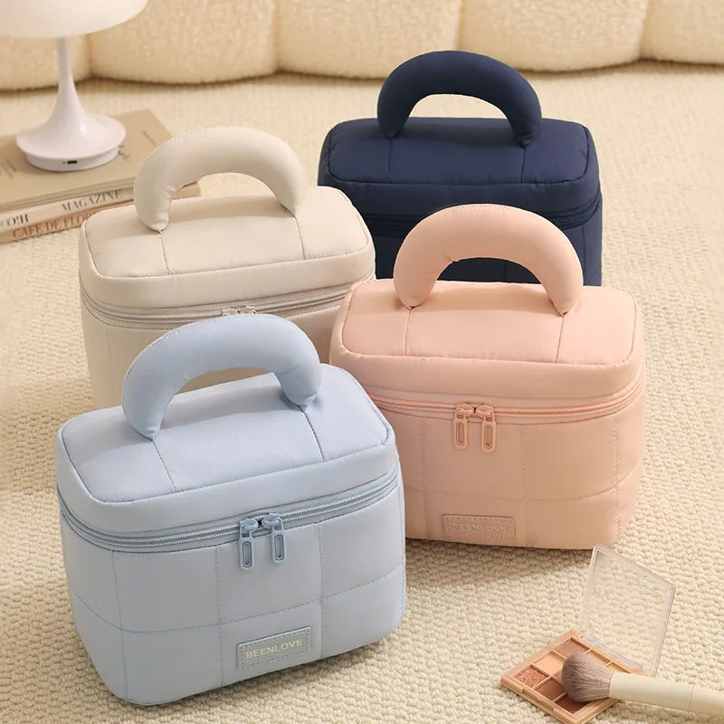Large Capacity Cloud Open Makeup Bag – Travel Toiletry Organizer Travel Makeup Bag Zpaxo