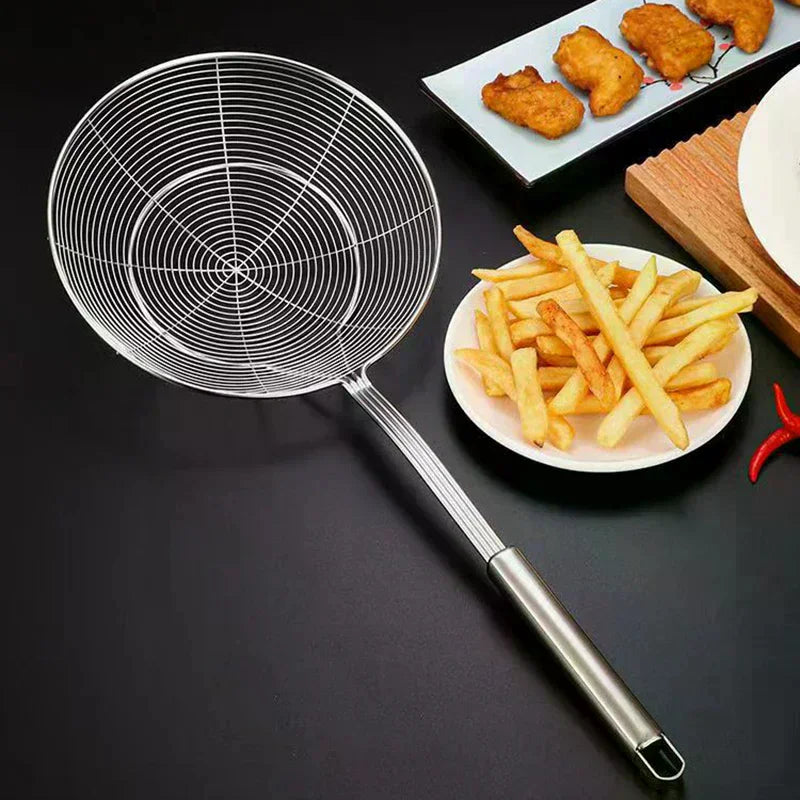 Fryer Basket Skimming Ladle Cooking Skimmers Round Frying Colander Zpaxo