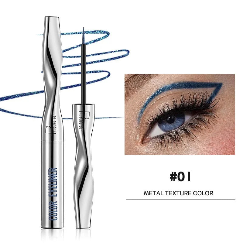 Colourful Eyeliner Liquid Waterproof Matte Pearllight Pen Long Zpaxo 01