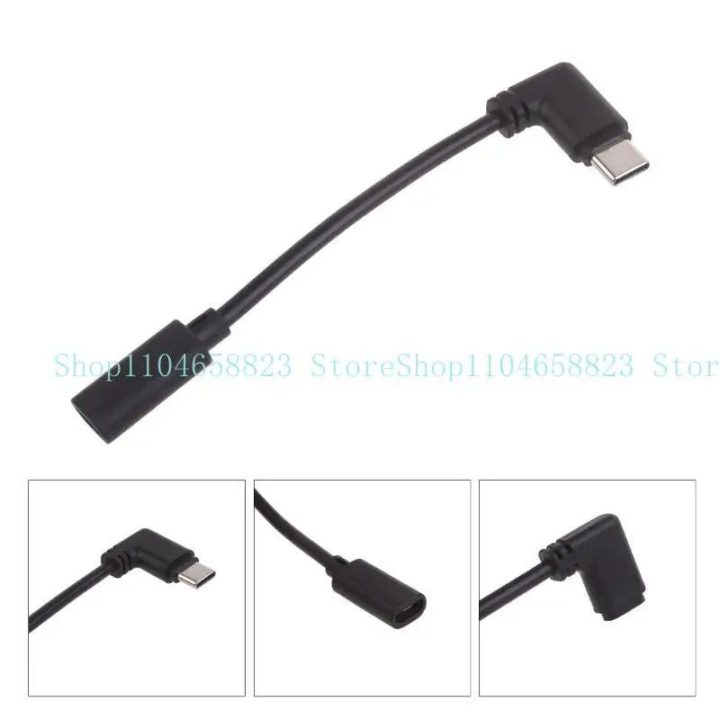Micro USB to USB C Adapter Cable 90 Degree Bend Converter Wire Line Support Charging for Tablets Phones Game Console Zpaxo