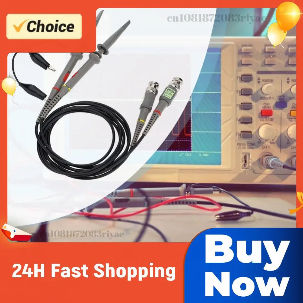 BNC Oscilloscope Probe P6100 100MHz 1X 10X Precision Scope Clip Probes