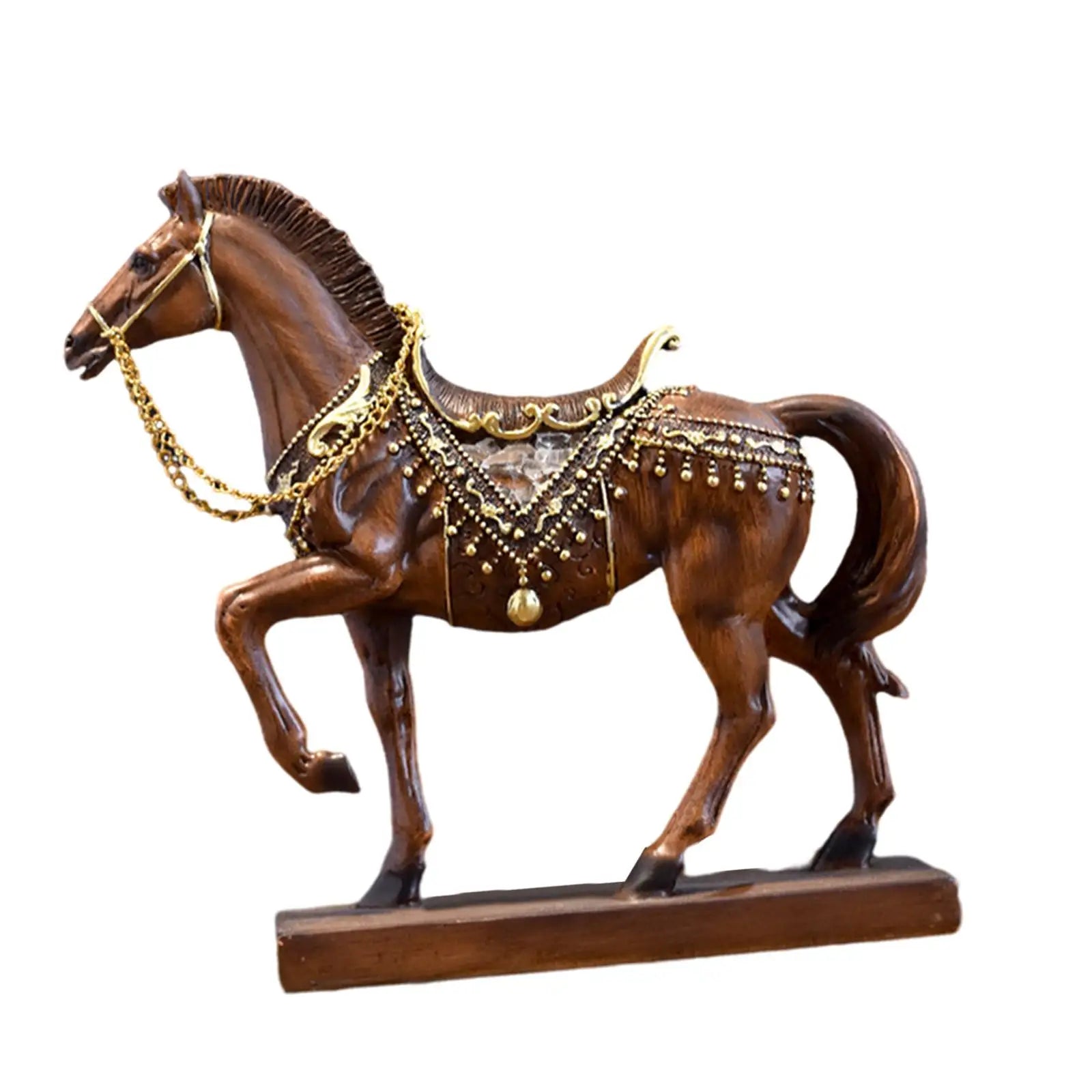 Resin Horse Figurine Sculpture | Desktop Home Décor Ornament Decorative Figurine Zpaxo Style B