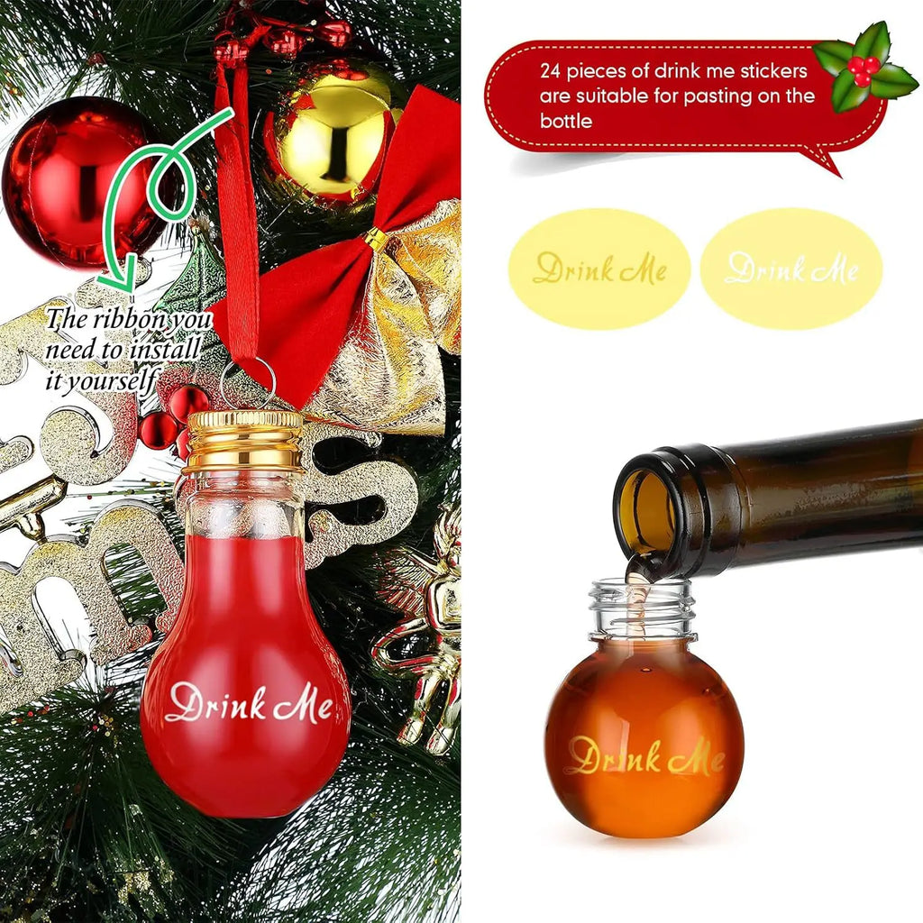 50ml Fillable Light Bulb Bottles | Christmas Décor 12-Pack