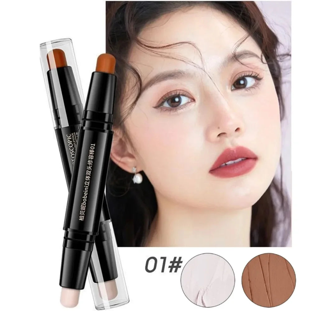 Double-head Highlighter Concealer Trimming Stick Nose Shadow Cream Zpaxo 01