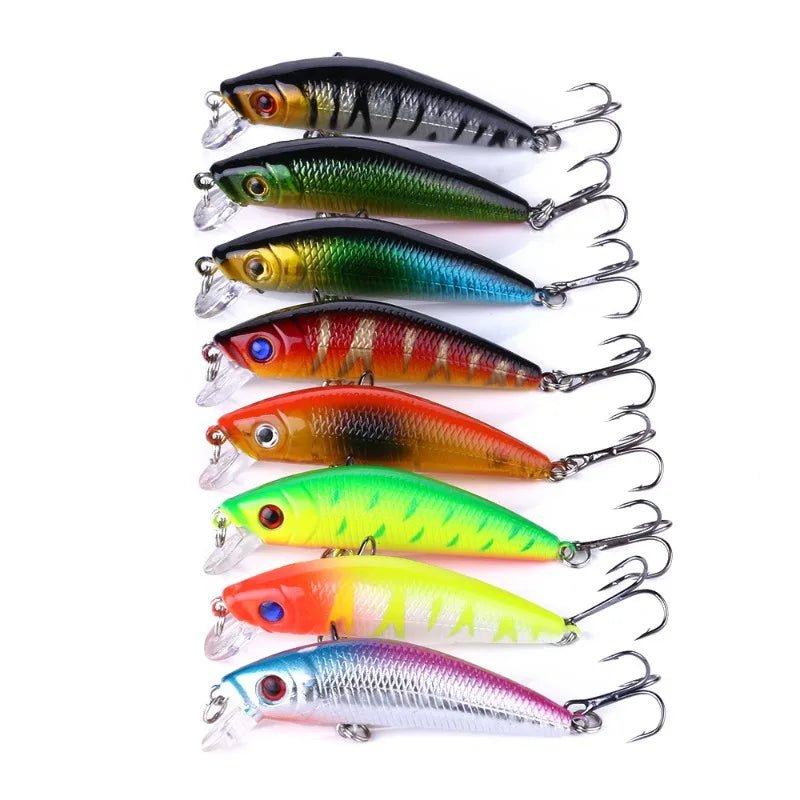 Minnow Fishing Lures 7cm 8.1g – Biomimetic Hard Bait Set Minnow Fishing Lure Zpaxo
