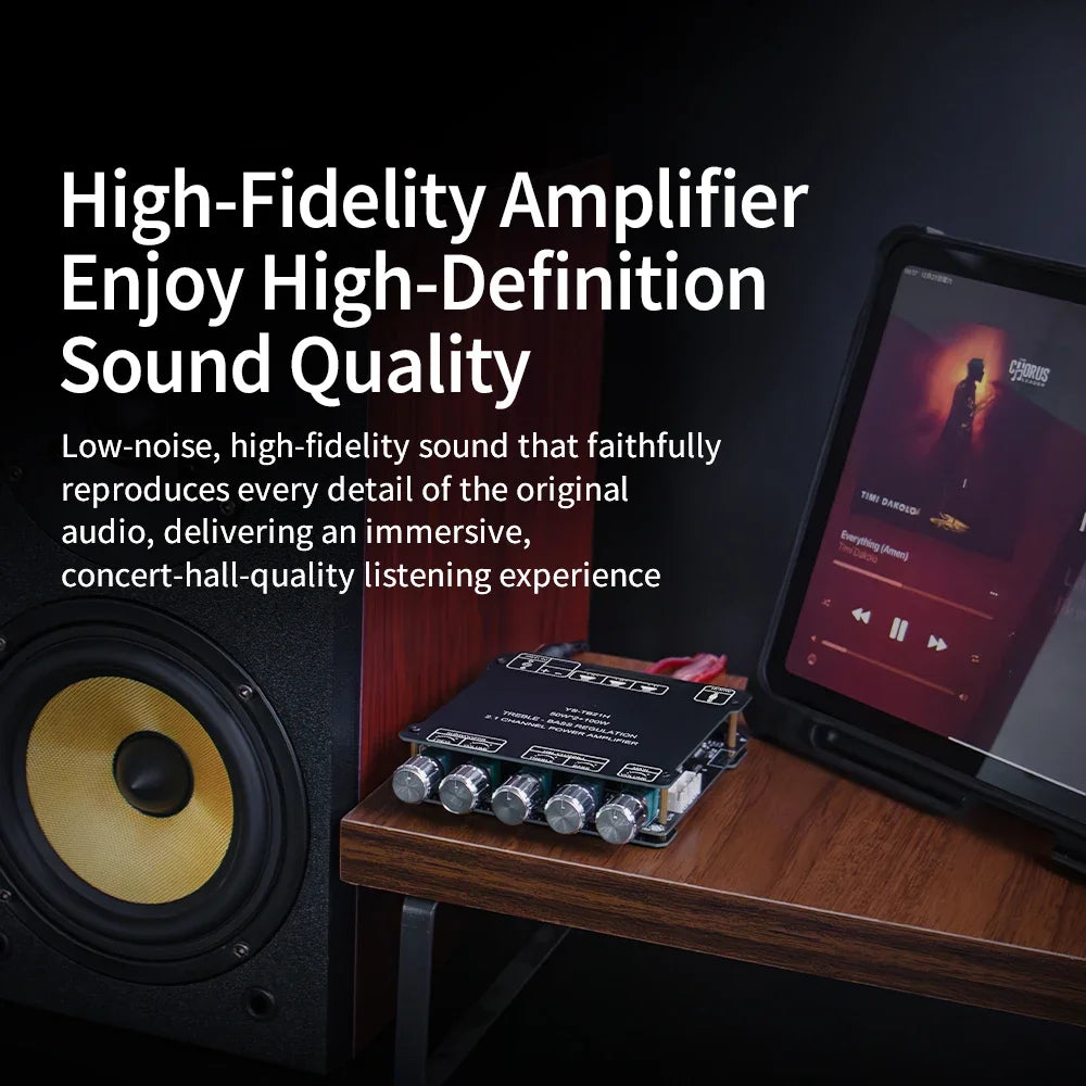 Wireless Bluetooth-compatible 5.1 Audio Digital Power amplifier 50Wx2 Stereo board Bluetooth-compatible Amp Amplificador Zpaxo