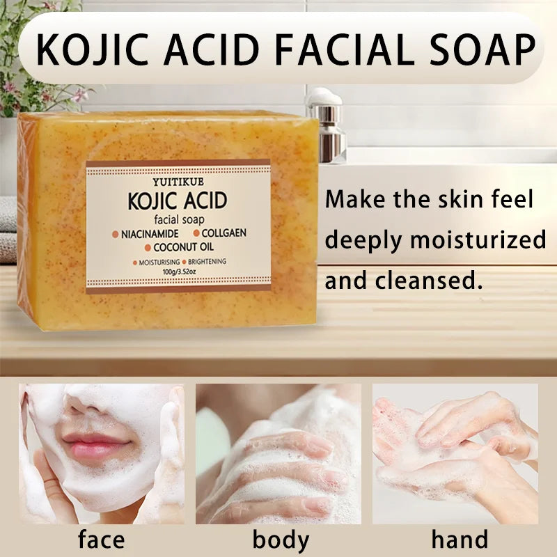 Kojic Acid Facial Soap – Niacinamide, Collagen & Coconut Oil Brightening Facial Soap Zpaxo