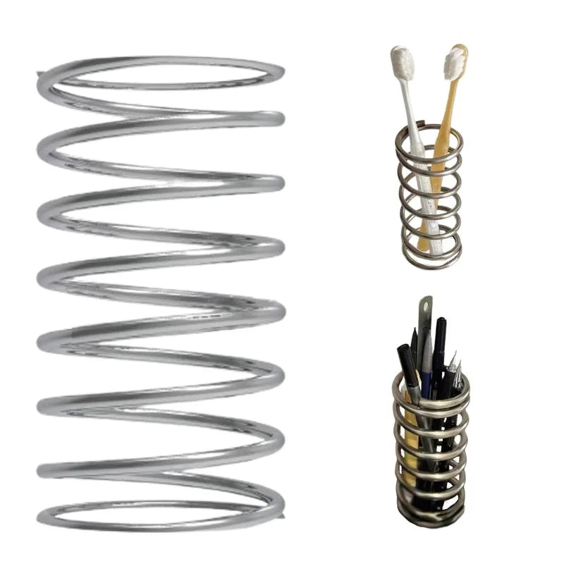 Stainless Steel Toothbrush Holder Bathroom Accessories Tool Toothpaste Makeup Brush Storage Rack Home Decoration Brush Holder Zpaxo L