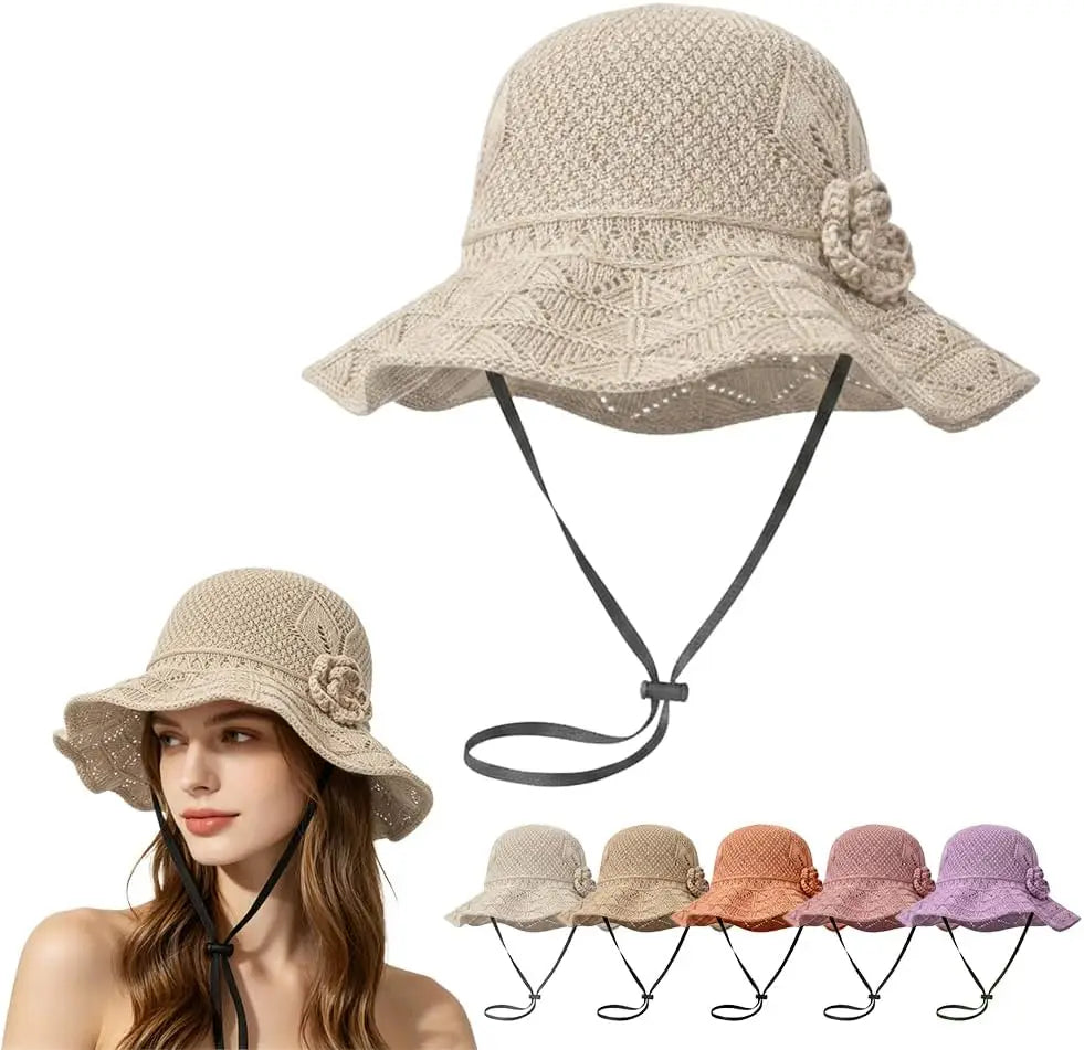Elegant Woven Straw Sun Hat 2026 Hats Women Womens Packable Travel Zpaxo Beige 1PC for 55-58cm
