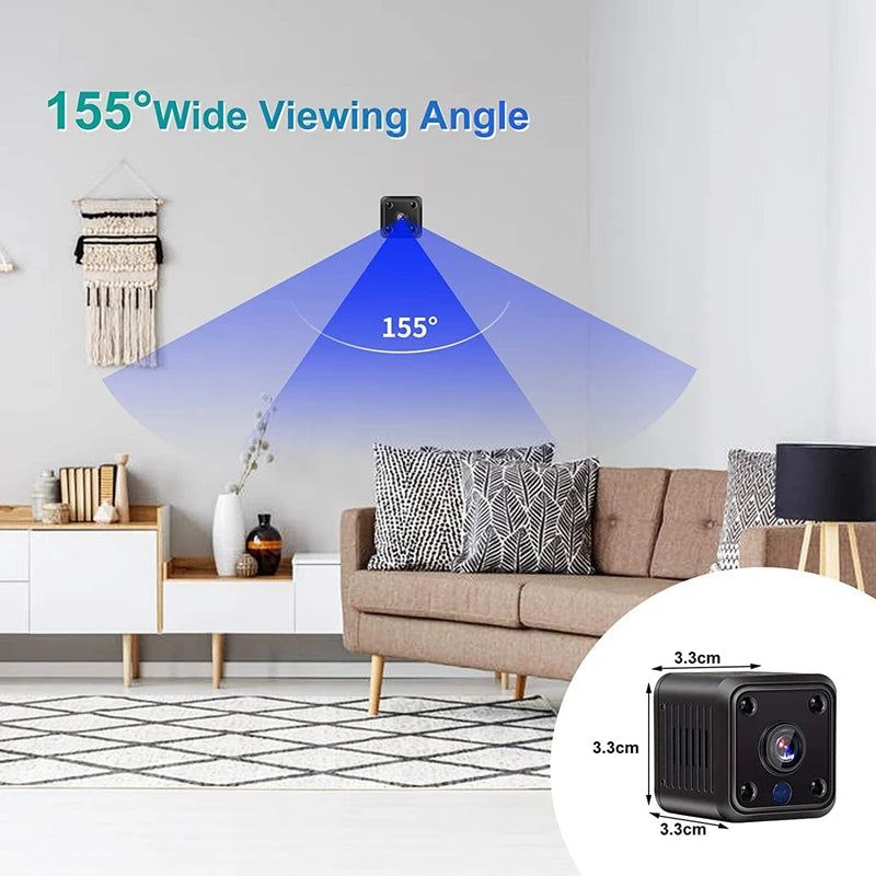 4K Mini Camera 1080P HD Wifi Remote Monitor Baby Pet Built-in Battery