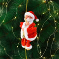 Electric Climbing Santa Decoration Beaded Christmas Figure Automatic
