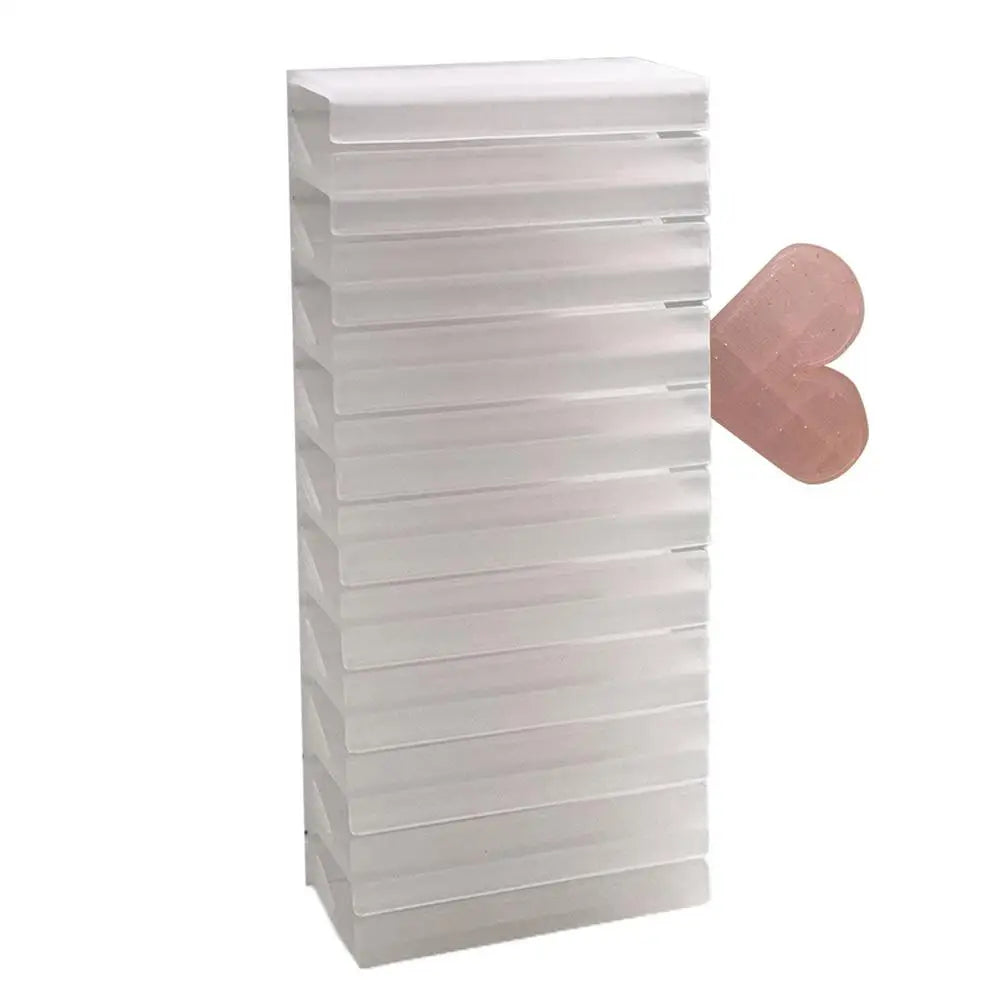 Nail Foil Storage Box 10 Grids Clear Transfer Paper Organizer Zpaxo Clear
