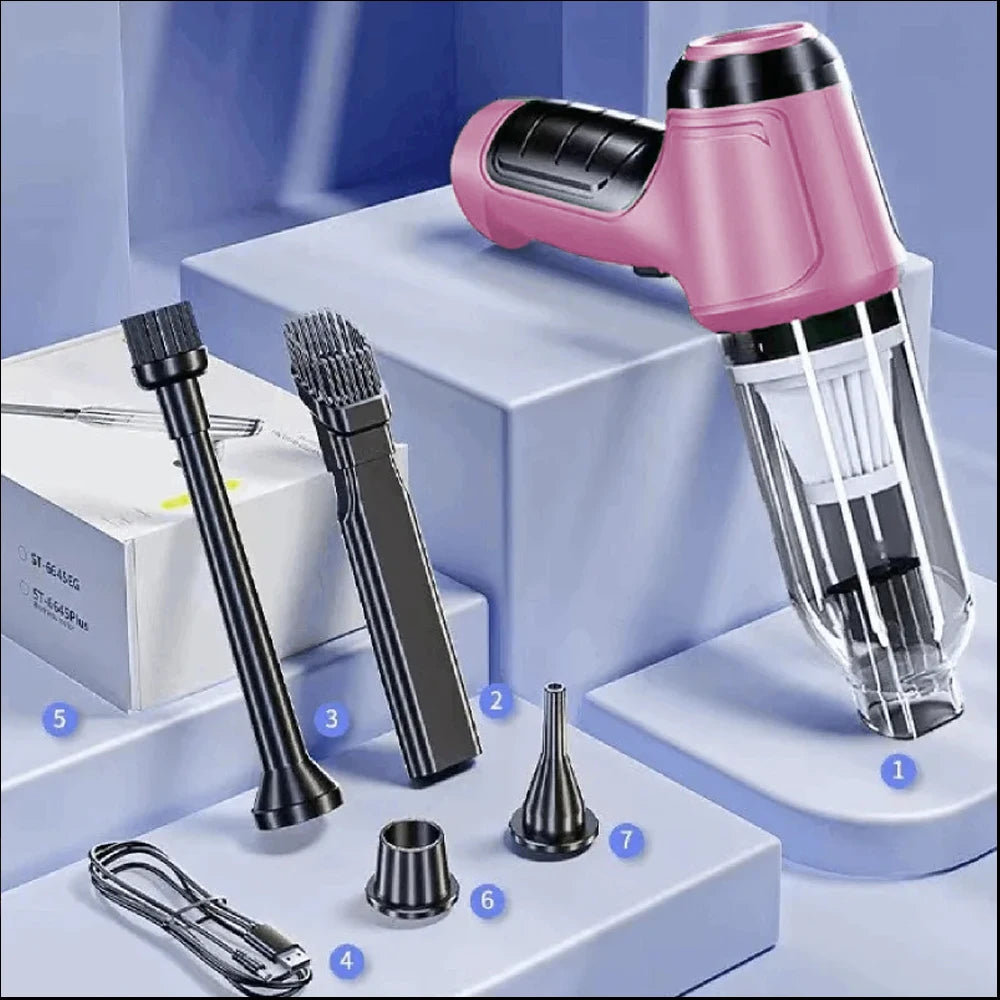 Wireless Vacuum Powerful Cleaner Portable Cleaning Mini strong Auction Machine Cleanings Handhled Blower Machines for Home Car Zpaxo Pink
