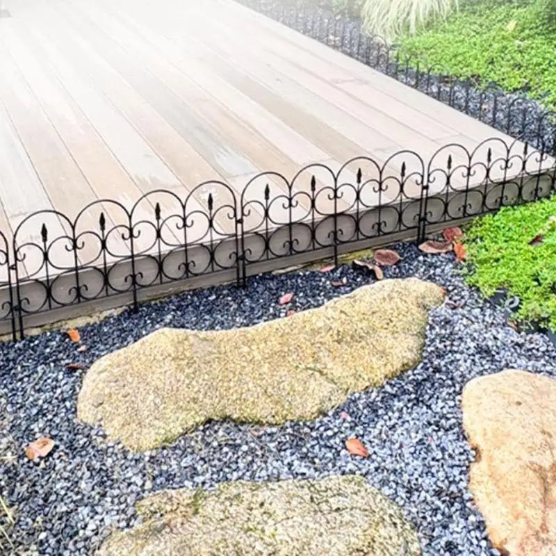 Decorative Garden Fence Outdoor Rustproof Wire Border Foldable Zpaxo