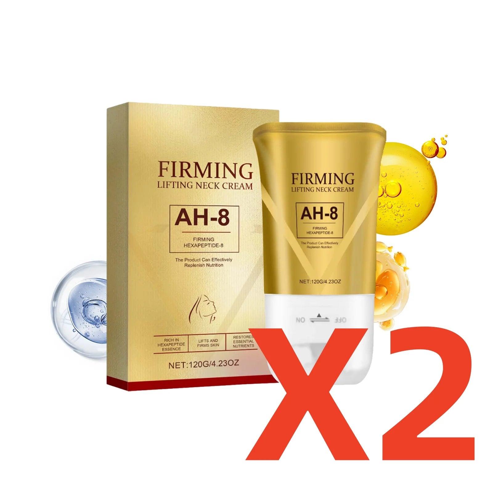 Jaysuing Neck Firming Roller Cream – Wrinkles & Double Chin Neck Firming Cream Zpaxo 2X120g boxed