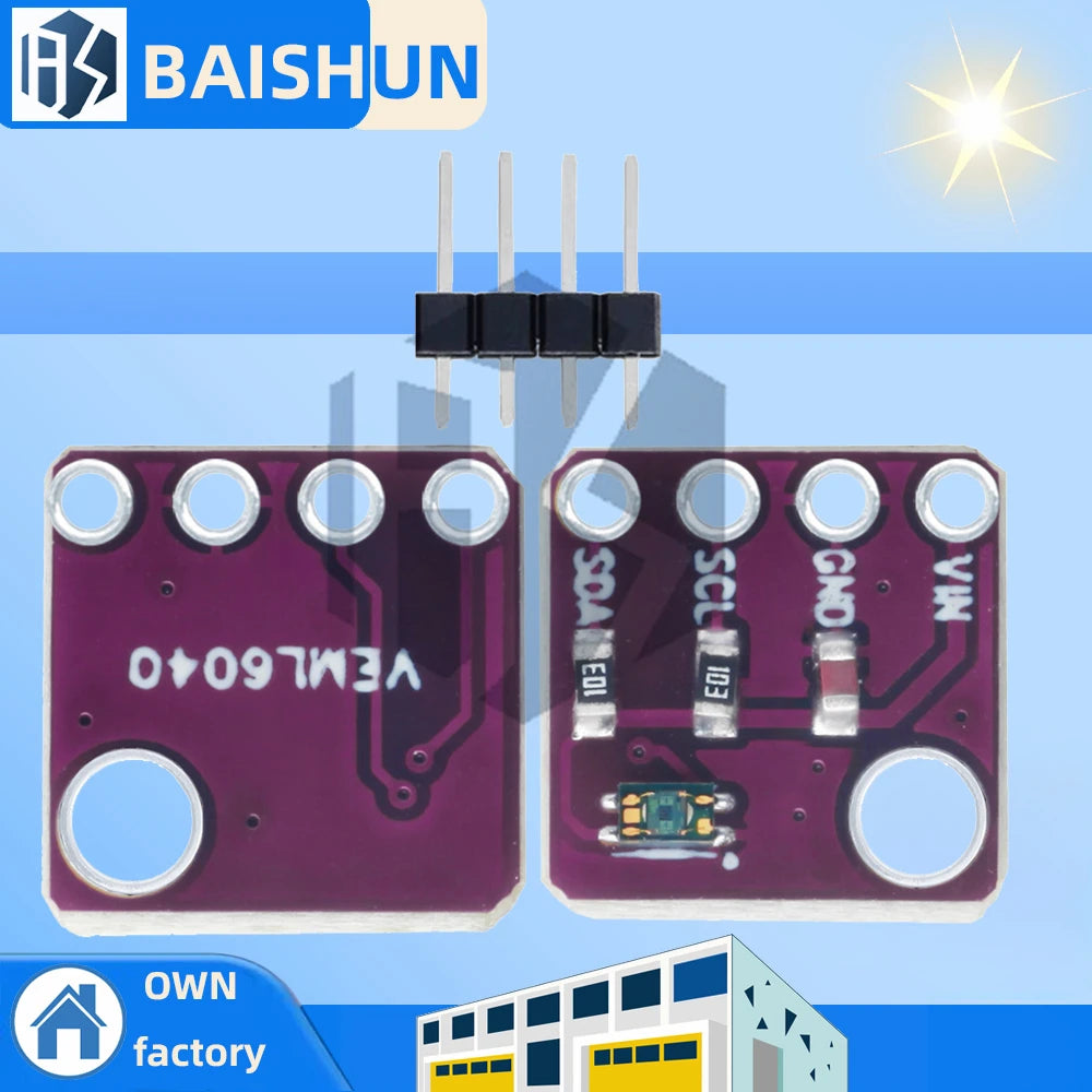 VEML6040 RGBW Sensor Module I2C Interface Ambient Light Intensity Zpaxo VEML6040 3pcs