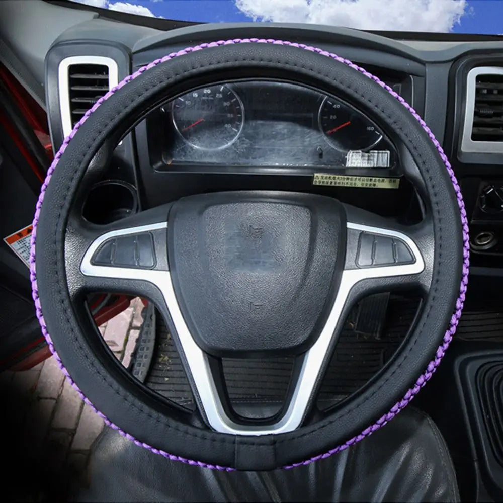 Non-slip Car Steering Wheel Cover Elastic Design Breathable Material Zpaxo