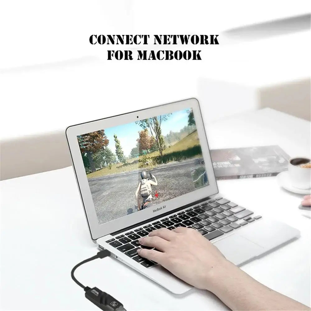 External USB 2.0 Network Card Mini Type C to RJ45 Lan Ethernet Adapter Cable 100/1000Mbps For Windows 7 8 10 XP OS Mac PC Laptop Zpaxo