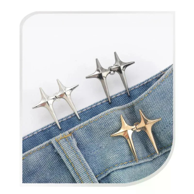 Jeans Decor Trendy Cross Star Waist Buckle Adjustable Detachable Zpaxo