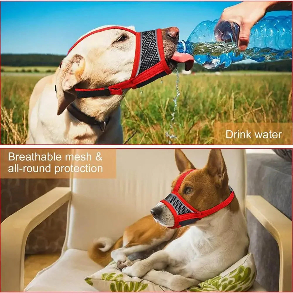Dog Muzzle Breathable Adjustable Comfortable Pet Anti-chewing