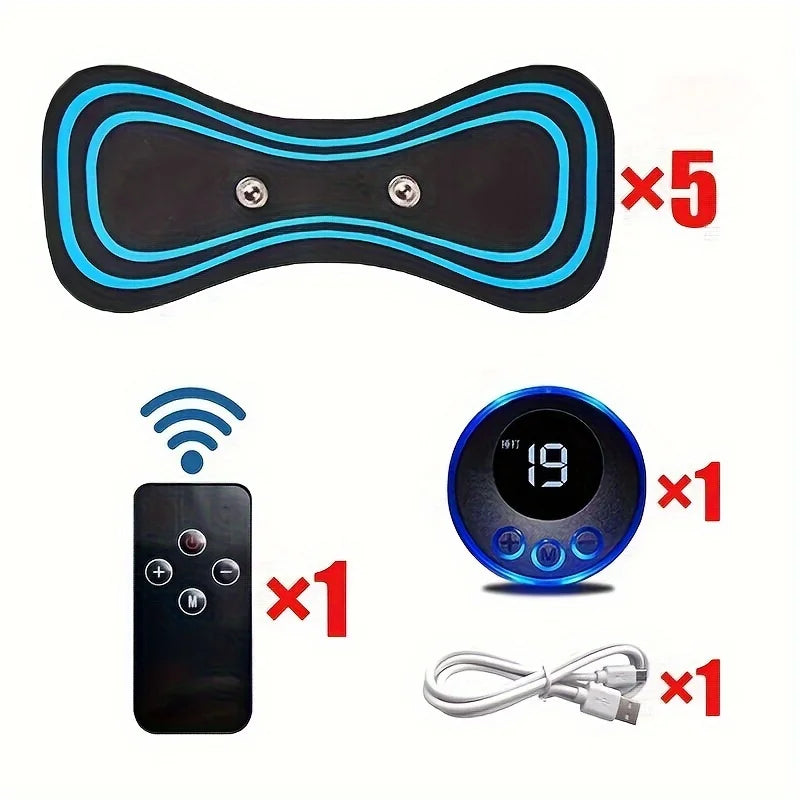 Electric Neck Massager Muscle Massage Stimulator Low Frequency Instrument Back Cervical Calf Patches Joints Relief Body Zpaxo