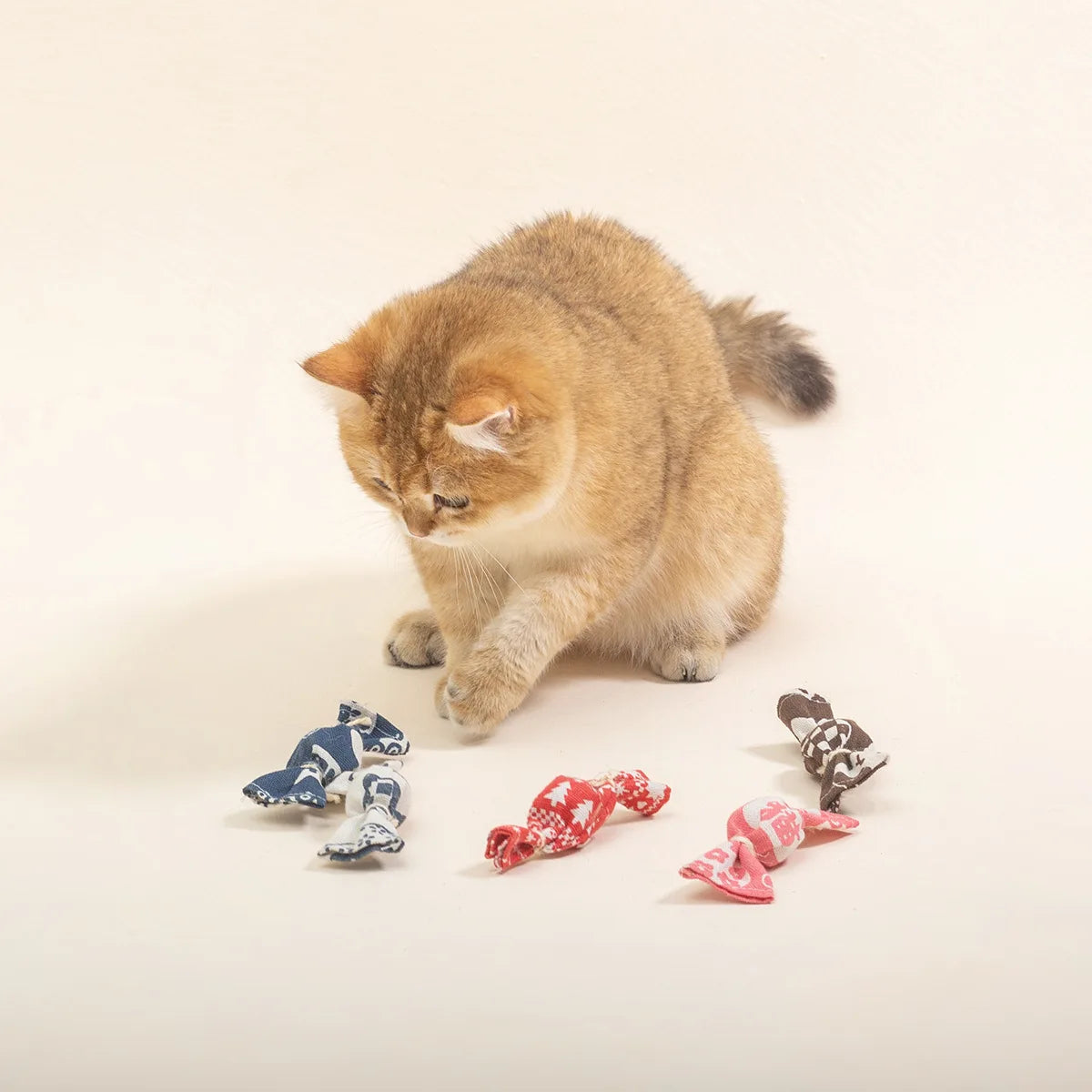 Adorable Candy Catnip Toys Bell Fun Chew Kick Interactive Relieve