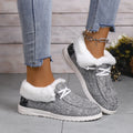 2025 New Women Warm Winter Plush Ankle Boots Boots Solid Round Toe Sports Shoes Flats Loafers Female Casual Cotton Shoes Ladies Zpaxo GRAY 43