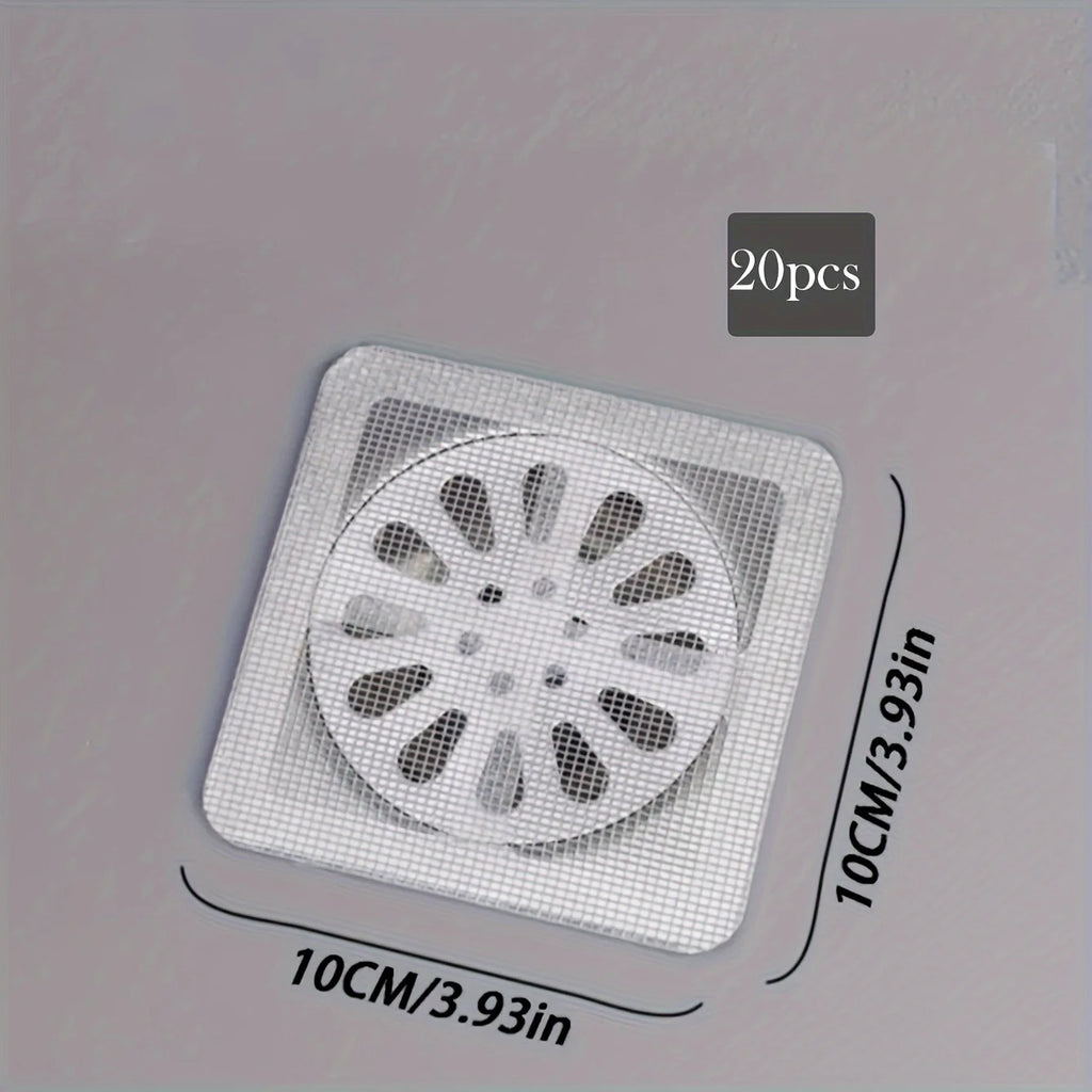 Disposable Hair Drain Catcher Mesh Anti-blocking Filter Floor Drains Sticker Shower Cover Kitchen Bathroom Sink Strainer Stopper Zpaxo 20pcs