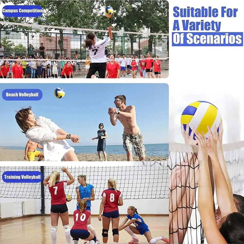 Size 5 Volleyball Professional Training Match Game Ball PU Soft Inflatable Waterproof For Beach Outdoor Indoor Practice Ball Zpaxo