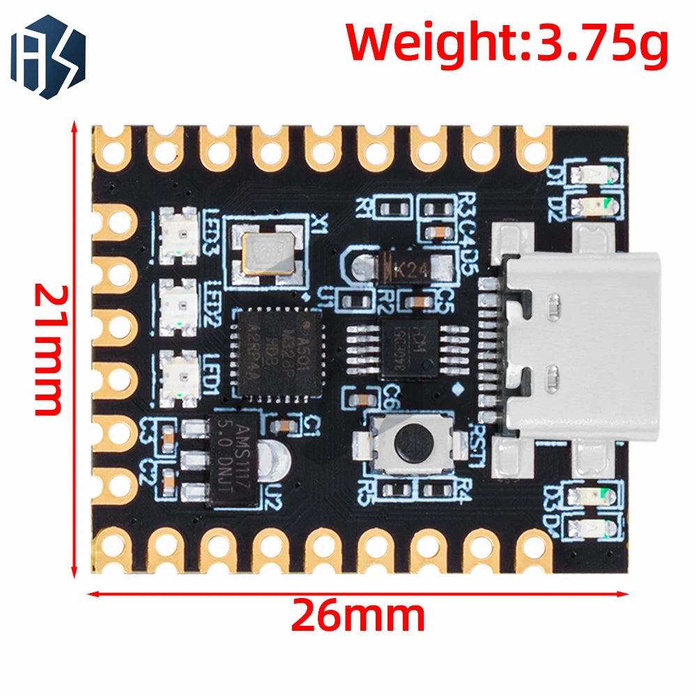 Nano Mini Ultra Small Type-c Development Board atmega328p Chip ch340 Zpaxo