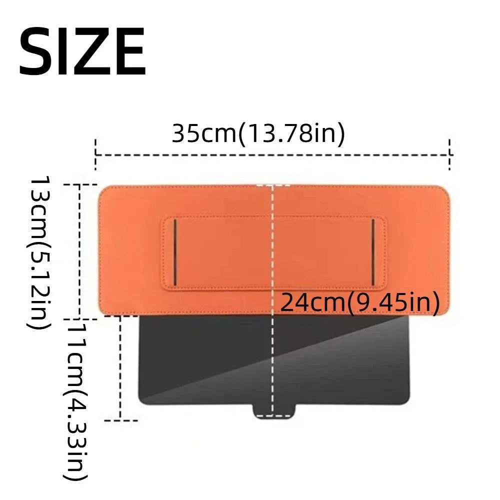 Anti-glare Car Auto Sun Visor Retractable PU Leather Sunshade Plate Zpaxo