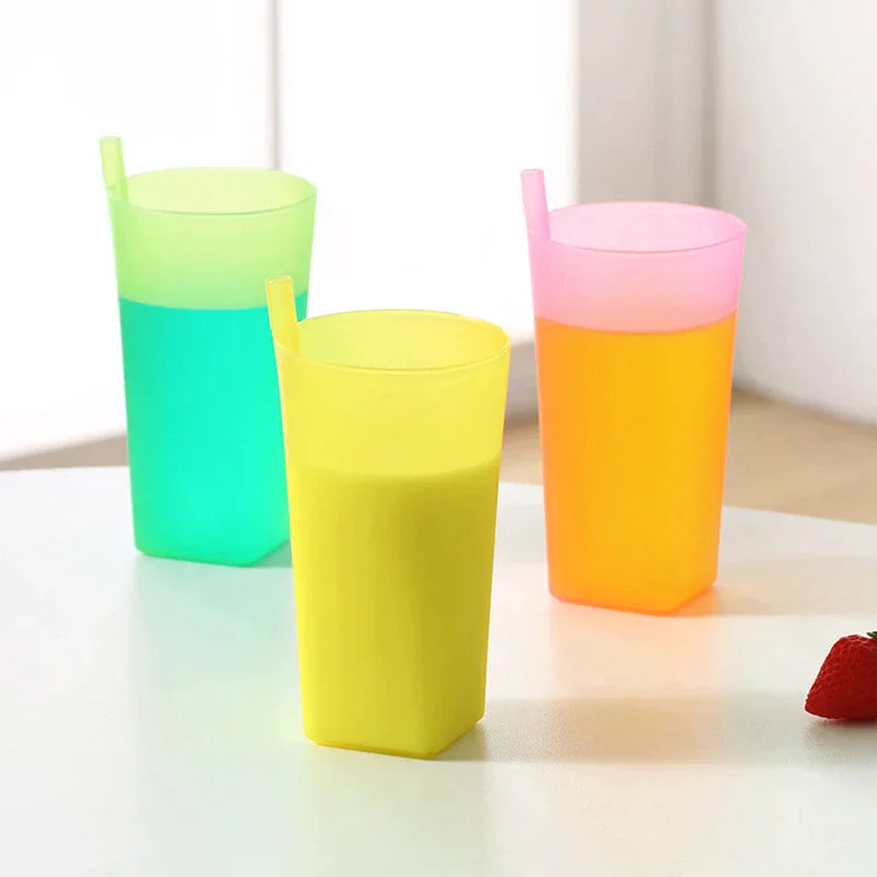 Children Infant Baby Sip Cup Built Straw Mug Drink Kids Water Bottle Zpaxo