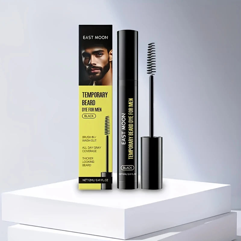 Temporary Beard Dye For Men,Natural Black Beard & Eyebrow Color Long-Lasting,Moustache Filler pen,Waterproof Beard Dyeing Pen Zpaxo