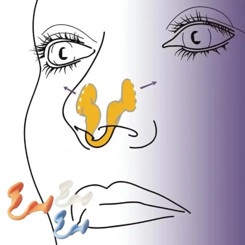 Anti-snoring Nose Clip Silicone Breathing Aid Swimmers Sleep Nasal