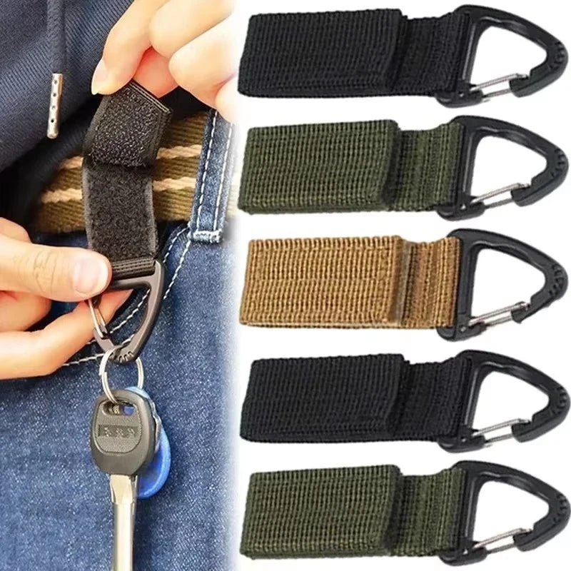 Tactical MOLLE Key Hook Clip Nylon Webbing Belt Carabiner 2/4 Pcs