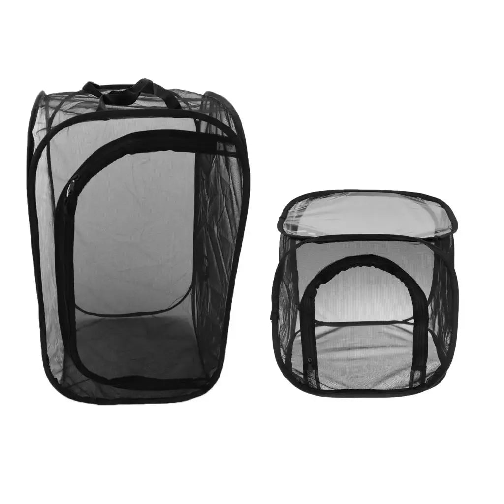 Butterfly Habitat Cage Insect Net Mesh Terrarium Pet Cage Incubator Foldable - Large Zipper Opening for Easy Feed Zpaxo