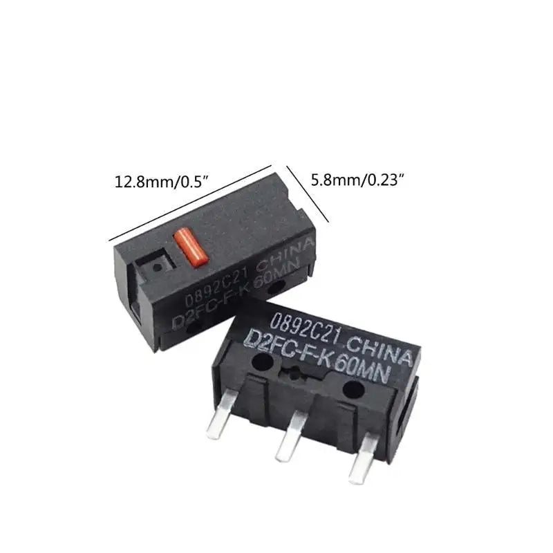 652F Mouse Microswitch D2FC-F-K Red Dot 60M Clicks Micro Switch Zpaxo